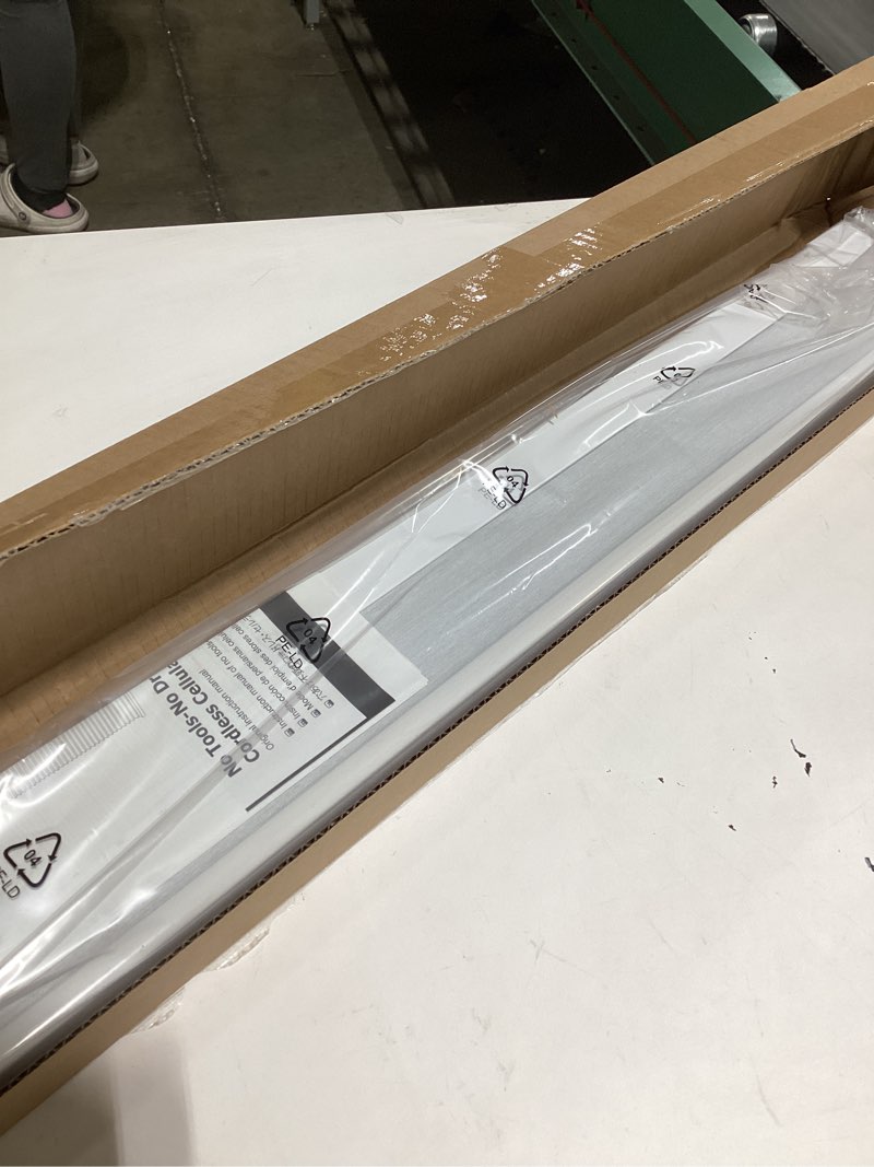 Condition photo showing Good Condition for lazblinds cordless cellular shades, no tools no drill blackout honeycomb shades pleated blinds for windows, 36'' w x 72'' h, silver white blackout-silver white 36'' w x 72'' h