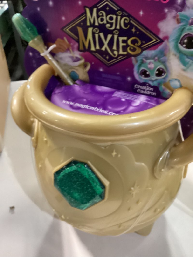 Condition photo showing Good Condition for Magic Mixies - Magical Real Misting Gold Cauldron with 8 Inch Non-Electronic Plush Toy. Follow The Spell Book Add The Magic Ingredients. Who Will You Magically Create? Blue Non-Electronic Plush