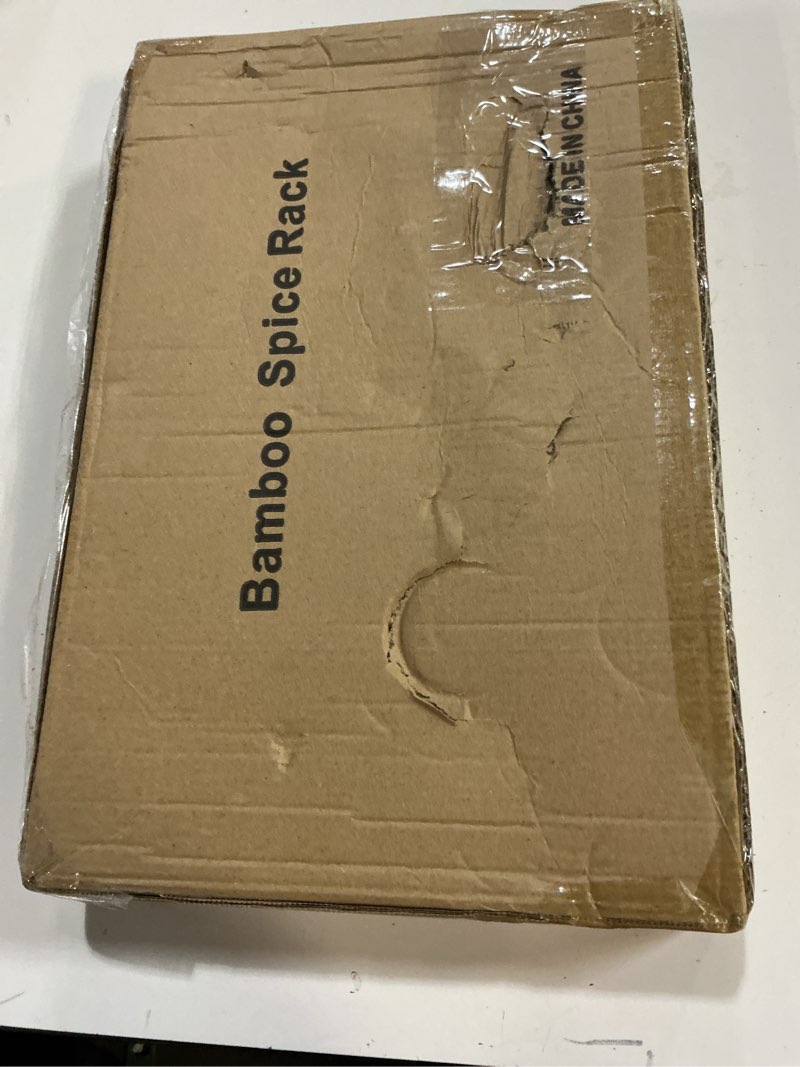 Condition photo showing New/Like New for Thalomely 3 Tier Bamboo Spice Rack, Spice Rack Organizer, Seasoning Jars Rack Shelf Spice Organizer for Kitchen Counter or Wall Mounting, Spice Storage Holder with handles, Jars Not Included,Natural Natural with Handles