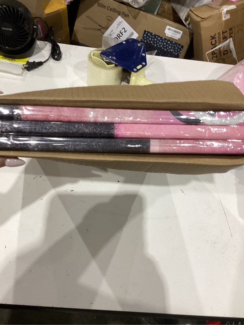 Condition photo showing Good Condition for Visual Art Decor Pink and Grey Abstract Geometric Circle Canvas Wall Art Pictures Framed Artwork for Living Room Bedroom Wall Decoration (Pink)