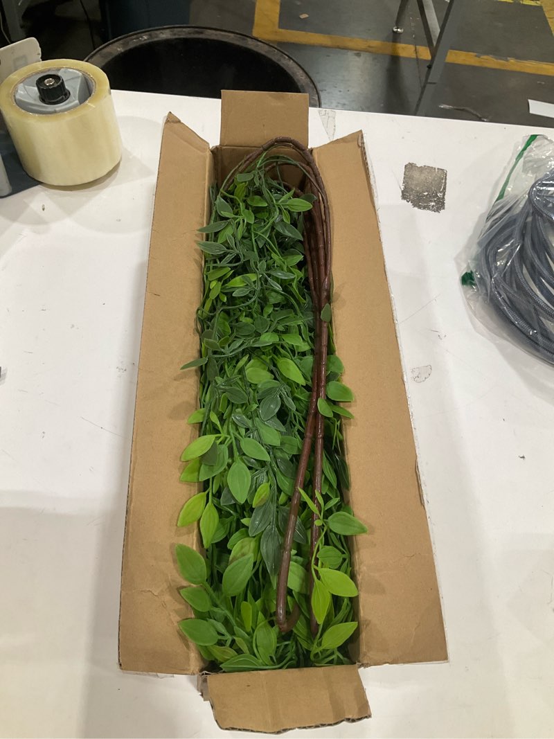 Condition photo showing Good Condition for fake plants eucalyptus stems,plastics ficus stems for vase artificial plants,greenery stems branches for vase faux plants indoor,faux greenery indoor vase fillers for home decor 4pcs green green 4pcs