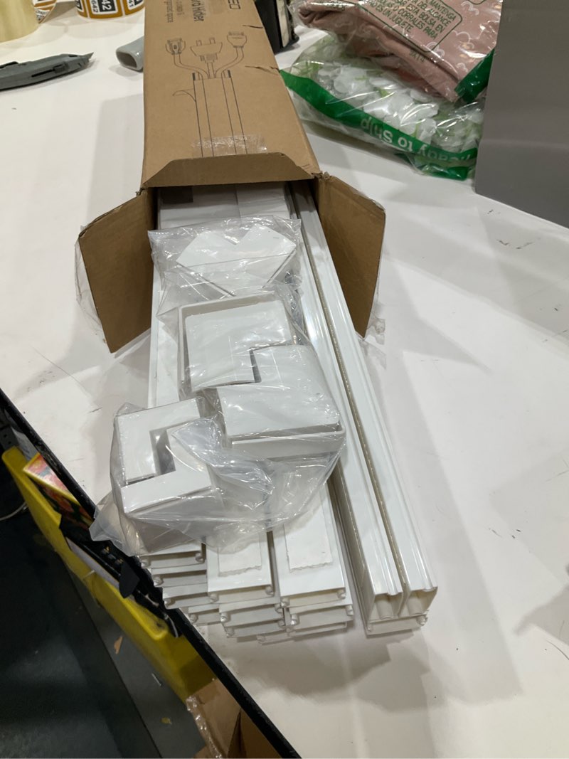 Condition photo showing Good Condition for cord covers for wires on wall - 300in cable management cable hider - cord hiders for tv on wall - paintable cable concealer - wire covers for cords - 20x (l16 x w0.95 x h0.5) - medium | white white 300" - medium