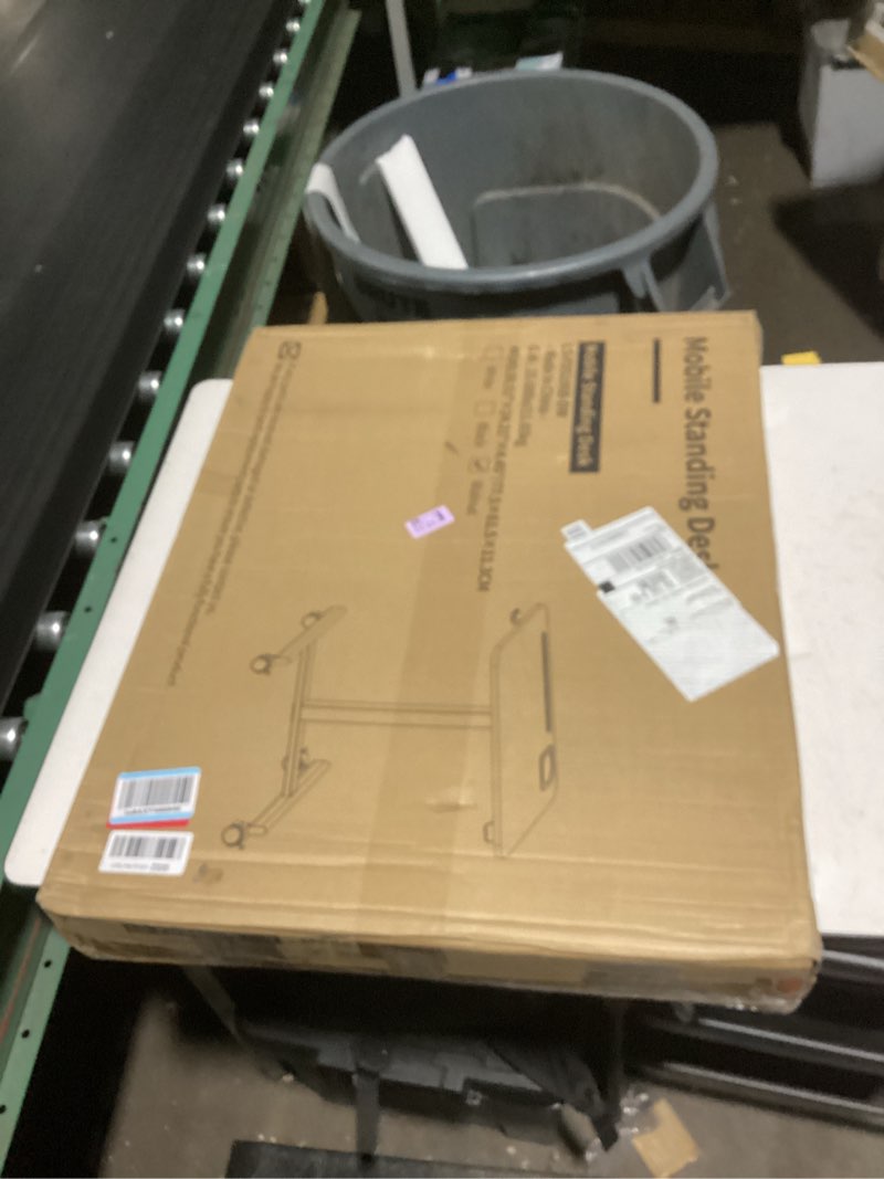 Condition photo showing New/Like New for liftsync mobile standing desk, rolling laptop cart adjustable height with cup holder, 28 inch portab