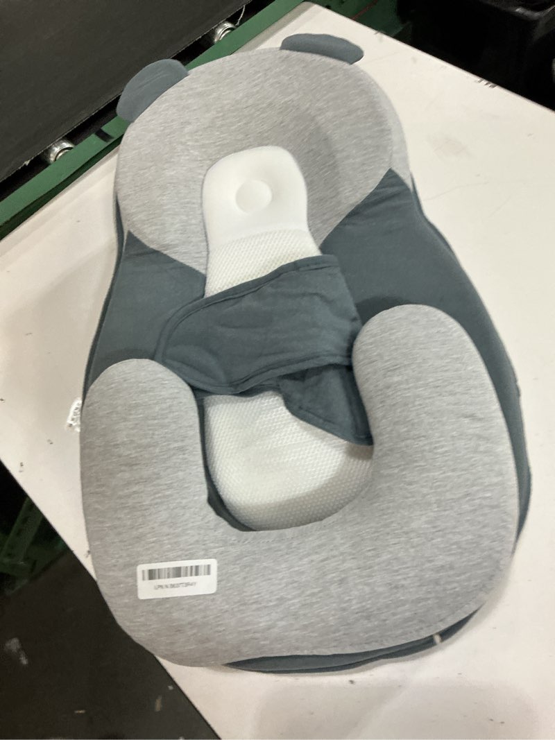Condition photo showing Good Condition for baby lounger pillow for infant support cushion reflux breastfeeding pillow, bottle feeding, tummy time, adjustable baby wedge lounger pillow for reducing spit-up white grey