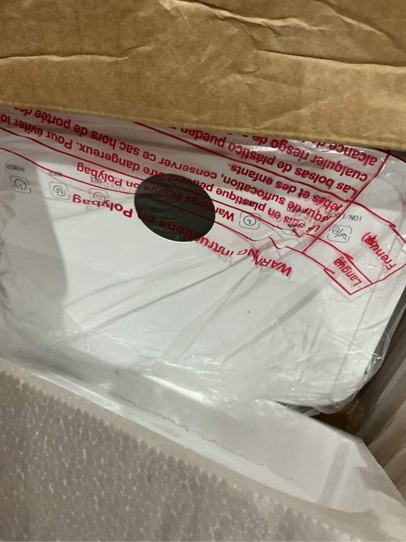 Condition photo showing As Is for olixis 30pints dehumidifier with drain hose, most efficient energy star, 2,000 sq.ft dehumidifier for basement, 2l tank 38db, smart humidity ring, ideal humidity remover for home, bedroom & bathroom pearl white 2 liters