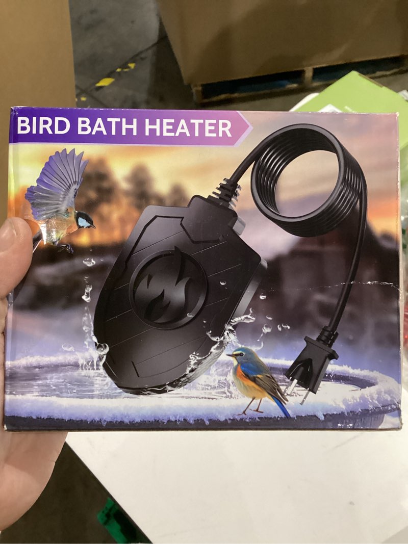 Condition photo showing Good Condition for 100W Bird Bath Heater, Birdbath Heaters for Outdoor Bird Bath Water Heater in Winter Submersible Thermostat Control, Heated Bird Bath Deicer for Outside Bird Chicken Poultry Livestock (Black)