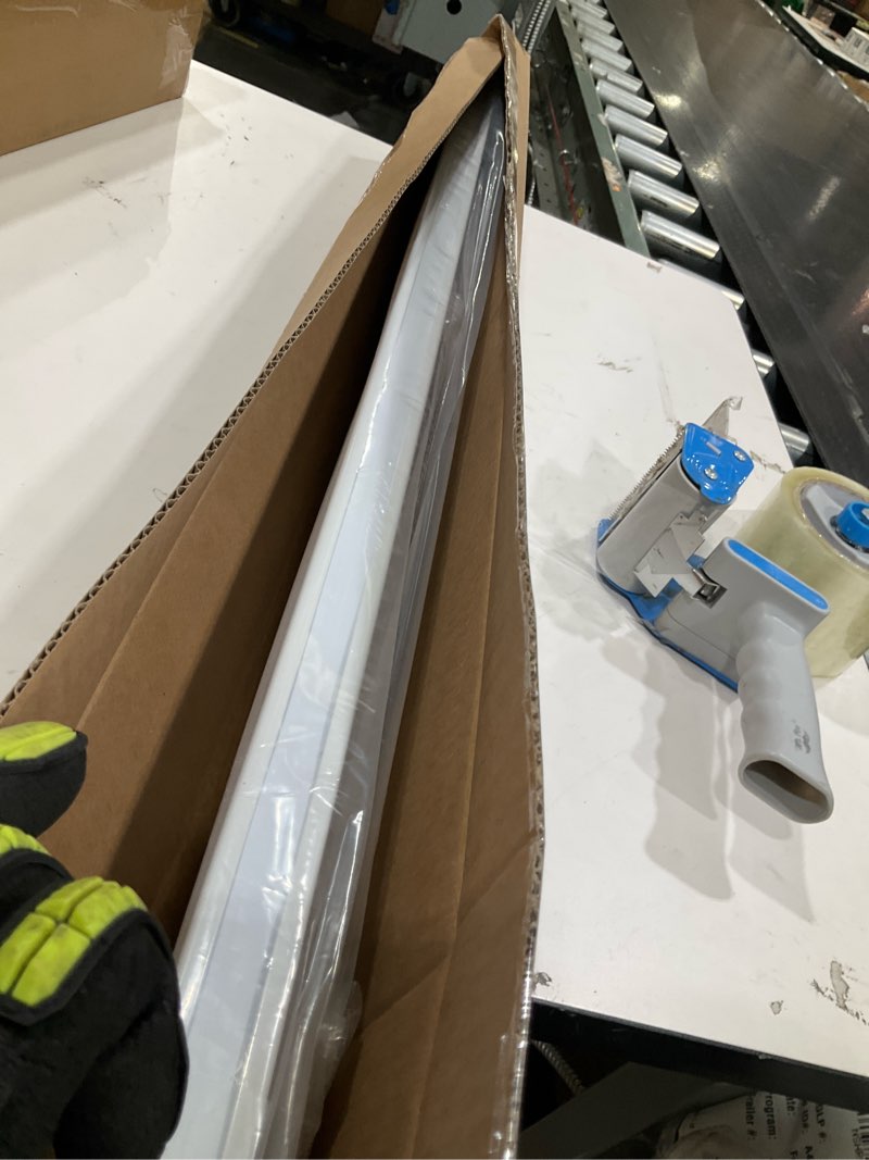 Condition photo showing Good Condition for LazBlinds No Tools No Drill Cordless Cellular Shades, Blackout Light Blocking Honeycomb Shades for Home, Thermal Insulation Blinds for Windows, 34" W x 64" H, White Blackout-white 34" W x 64" H