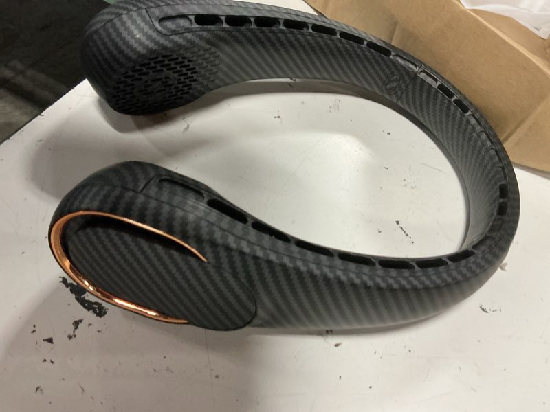 Condition photo showing New/Like New for frsara neck fan, portable personal fan strong wind, 4000mah, air volume,360° cooling, no hair twisting, air volume on 2 sides, non-slip, quick charge, long use time, gift for women, men, birthday coal black