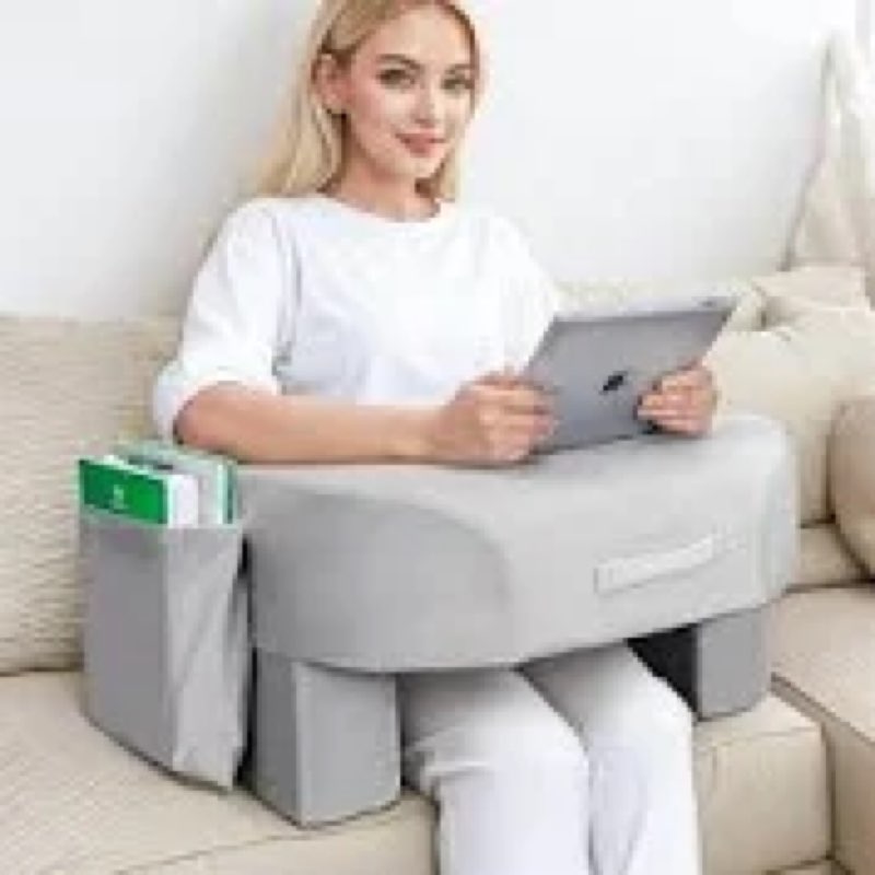 Foam lap table for reading grey