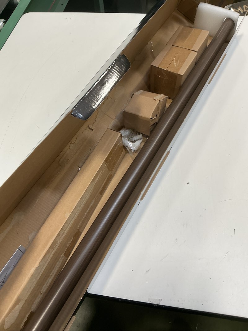 Condition photo showing Good Condition for ILAISIHOME 1-1/8 Inch Diameter Dark Walnut Curtain Rods with Cap Finial, 36-72'' Telescoping Faux Wo