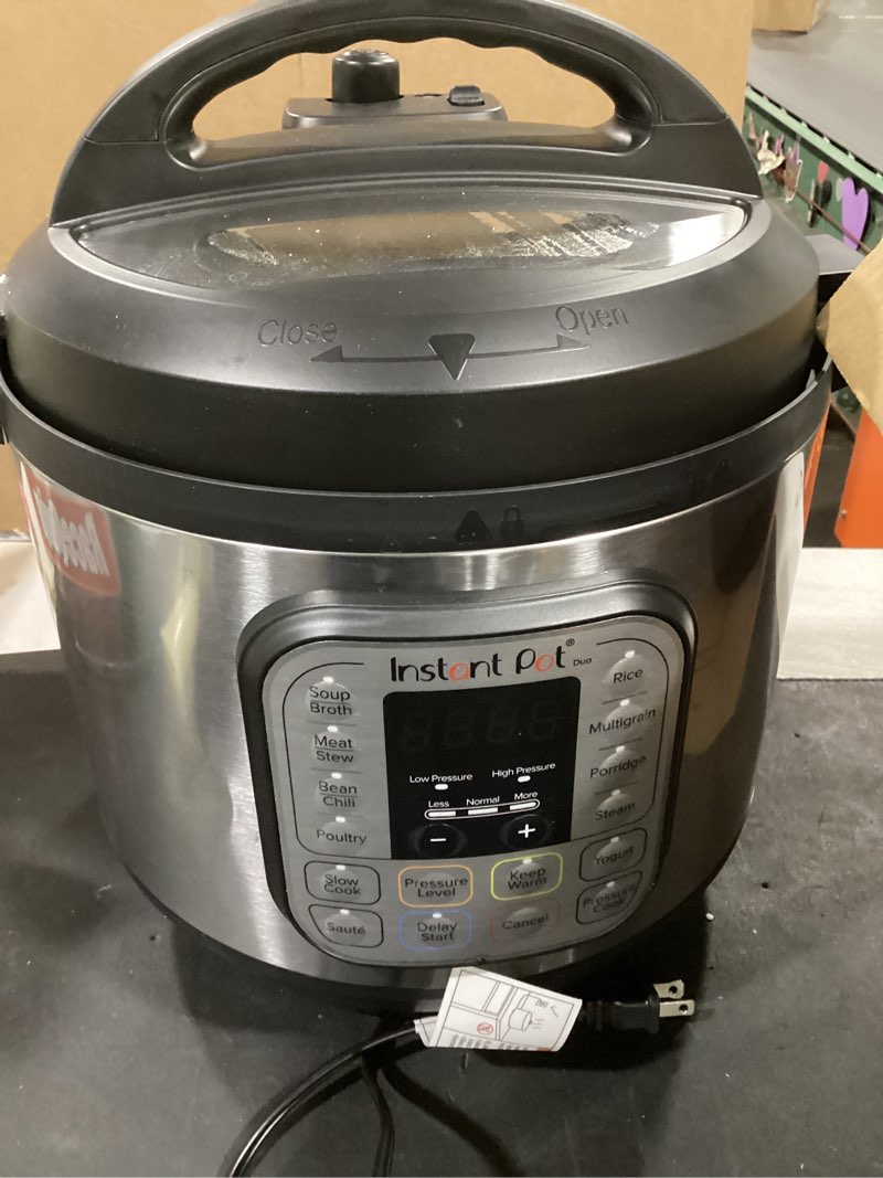Condition photo showing Good Condition for instant pot duo 7-in-1 electric pressure cooker, slow cooker, rice cooker, steamer, sauté, yogurt maker, warmer & sterilizer, includes app with over 800 recipes, stainless steel, 8 quart