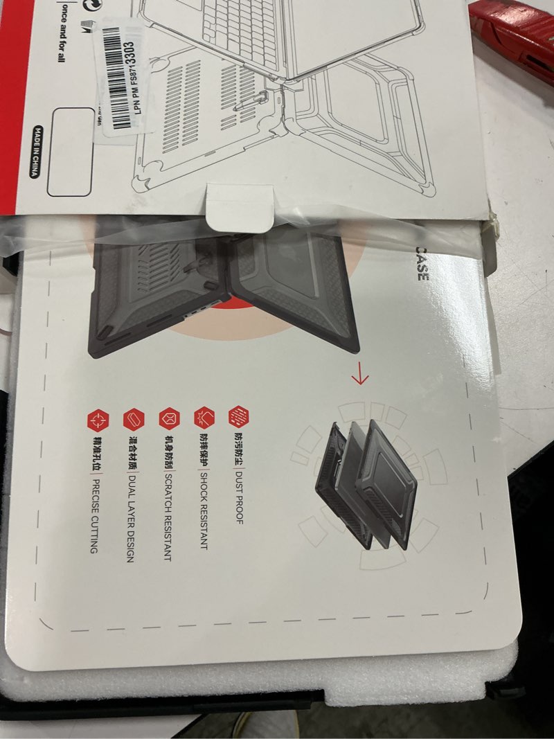 Condition photo showing New/Like New for seymac stock case for macbook pro 14 inch, shock-absorbing protection with folding stand &mouse pad case for macbook pro 14 inch, black black case for macbook pro 14 inch