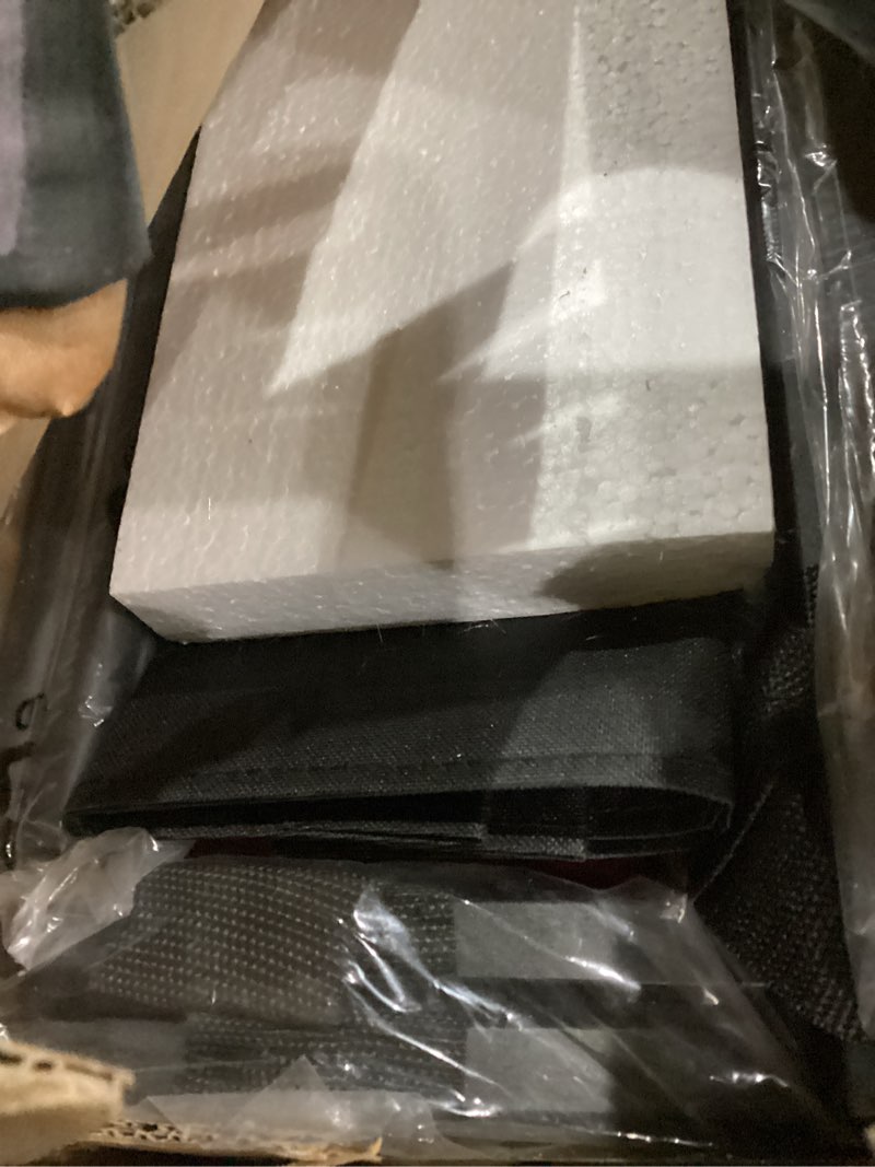 Condition photo showing As Is for Luggage Rack, Folding Suitcase Stand for Guest, Foldable, Luggage Holders with Shelf, Steel Frame with Nylon Straps for Bedroom, Hotel, Holds up to 154 lb, Black, 2 Pack LR03901B 2 Pack Black