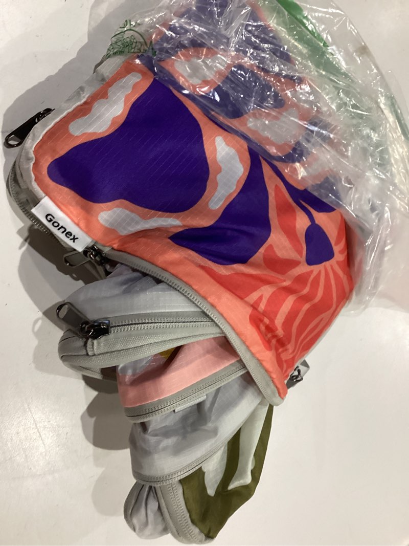 Condition photo showing Good Condition for gonex compression packing cubes, 4pcs expandable storage travel luggage bags organizers, travel cubes for suitcase carry on (flowers) 4 set flowers