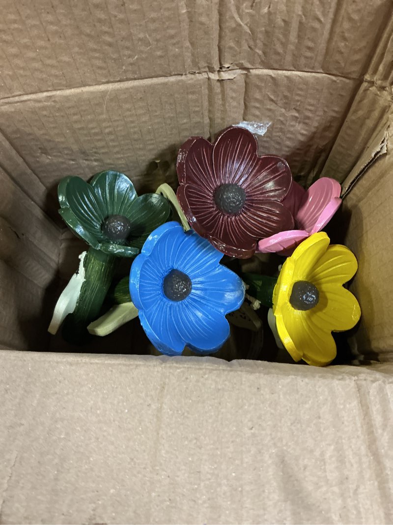 Condition photo showing Good Condition for bee watering cups 5-pack, ceramic flower bee feeder station for garden, cute pollinator water bowl with sign, outdoor yard patio decor gift for nature lovers (colorful set)