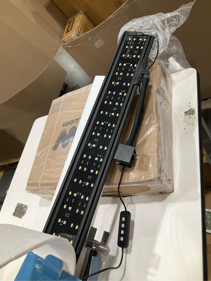 Condition photo showing Good Condition for aqqa led aquarium light, 24/7 mode clip on fish tank light with memory function, diy mode full spectrum aquarium plant light, adjustable timer/brightness, ip68 waterproof for 40-48 inch fish tank 35w 35 watts