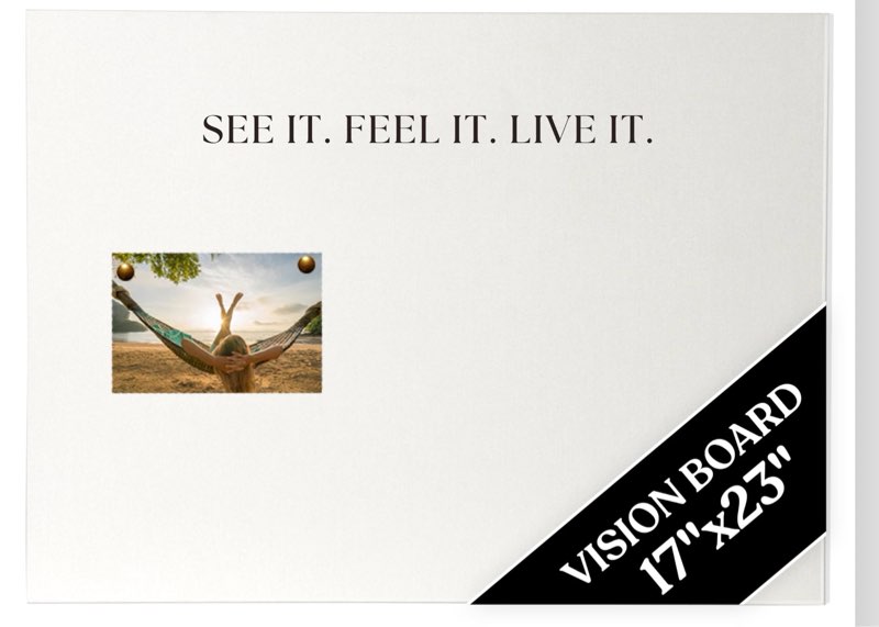 Vision Board Linen Bulletin Board – 17x23 Minimalist Goal Pinboard – Dream & Manifestation Board for