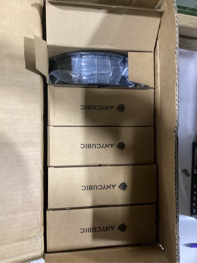 overture 6kg bundle pla filament 1.75mm, neatly wound 3d printer filament 6 pack 1kg spool (2.2lbs), dimensional accuracy +/- 0.02 mm, fit most fdm 3d printers (6 grey p1) 6 grey p1 6kg