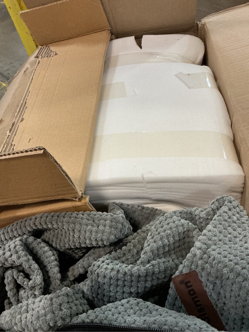 Condition photo showing As Is for Dog Stairs for Small Dogs, 3-Step Non-Slip Pet Stairs for Couch Sofa and Chair, Dog Bed Stairs for Puppy, Older Cat,Grey,13.6" H Grey 3 13.6"H