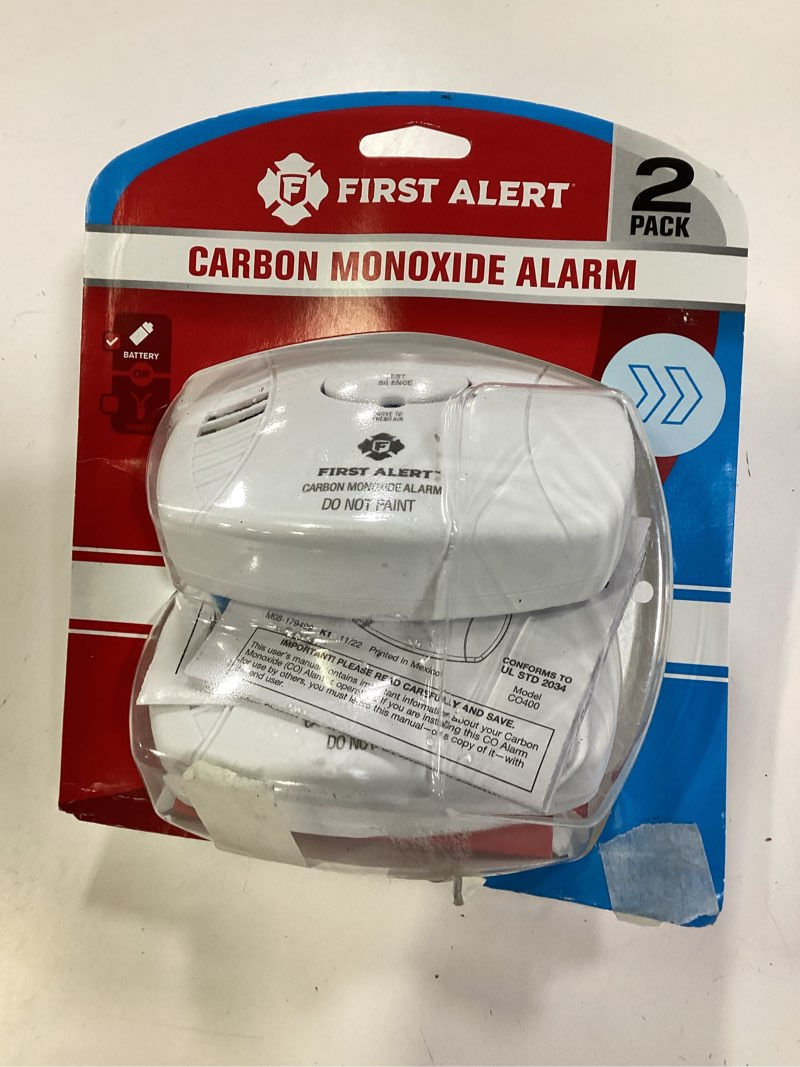 Condition photo showing Good Condition for first alert carbon monoxide detector, no outlet required, battery operated, co400, white, 2 count (pack of 1) 2 count (pack of 2) detector