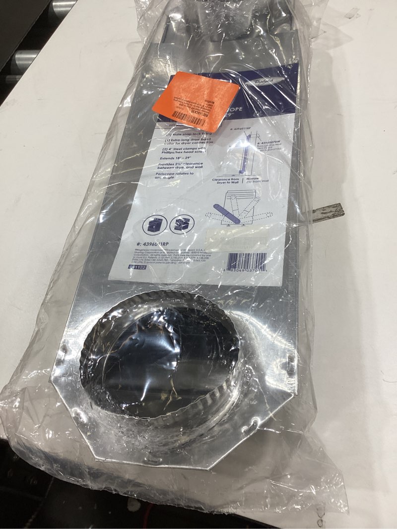 Condition photo showing Good Condition for Whirlpool 4396011RP Genuine OEM Telescoping Vent Kit For Dryers Telescoping Vent Kit 18 To 29 Inches Aluminium replaces 4396011