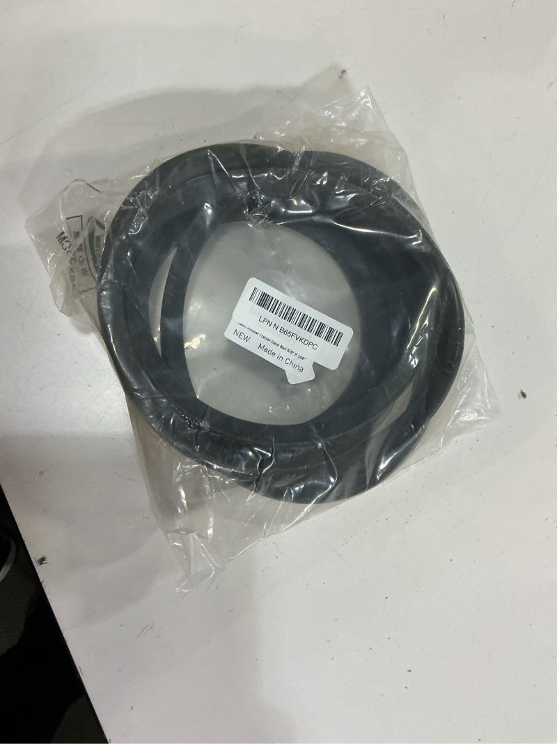 Condition photo showing New/Like New for lawn mower tractor deck belt 5/8" x 109" replacement for ref no b106, goodyear 851090, scotts 710533, dayco l5109, gates 69109, murray 037x93ma 37x93 37x93ma 710533