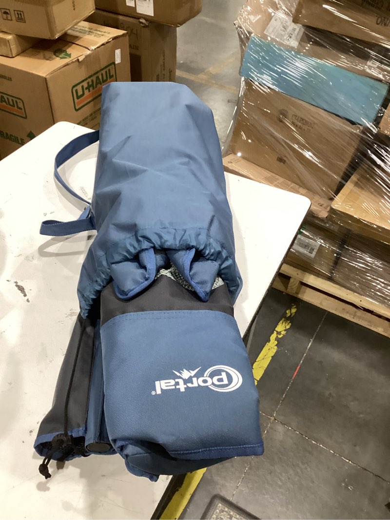 Condition photo showing Good Condition for portal extra large quick folding tripod stool with backrest fishing camping chair with carry strap blue