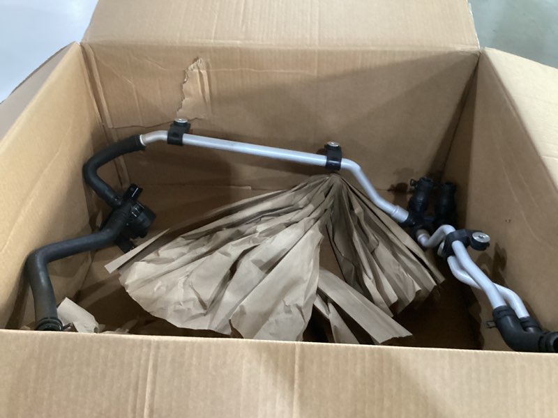Condition photo showing As Is for heater hose line tube assembly with blend valve (inlet & outlet) compatible with 2005-2012 nissan pathfinder 92408-zl90b chrome hose aseembly 92408zl90b