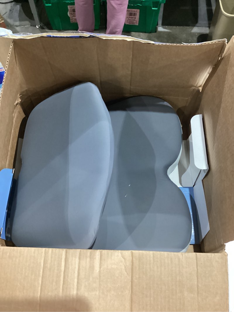 Condition photo showing Good Condition for Mosxoed Memory Foam Seat Cushion for Sciatica & Back Pain Relief - Ergonomic Chair Pad with Adjustable Strap & Supportive Comfort Cover, Non-Slip for Car, Truck, Office Chair - Dark Gray&Light Gray Dark Gray+light Gray