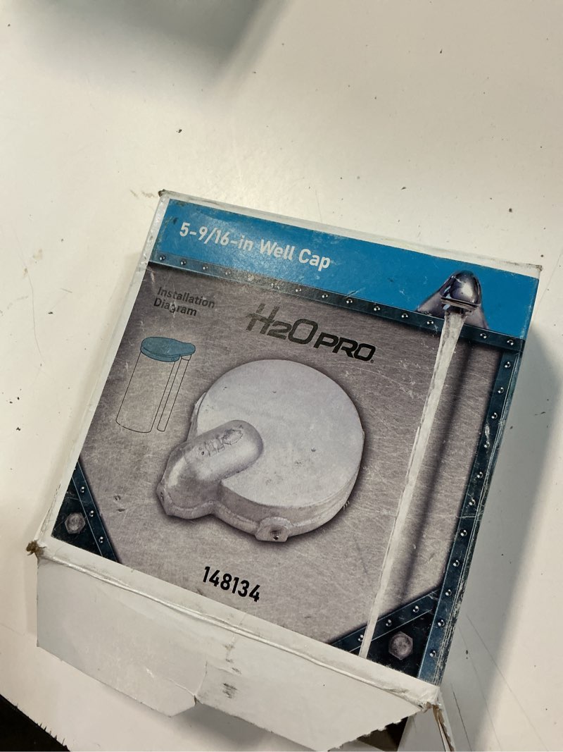 Condition photo showing As Is for h2opro well cap - 5-9/16 in. cast aluminum