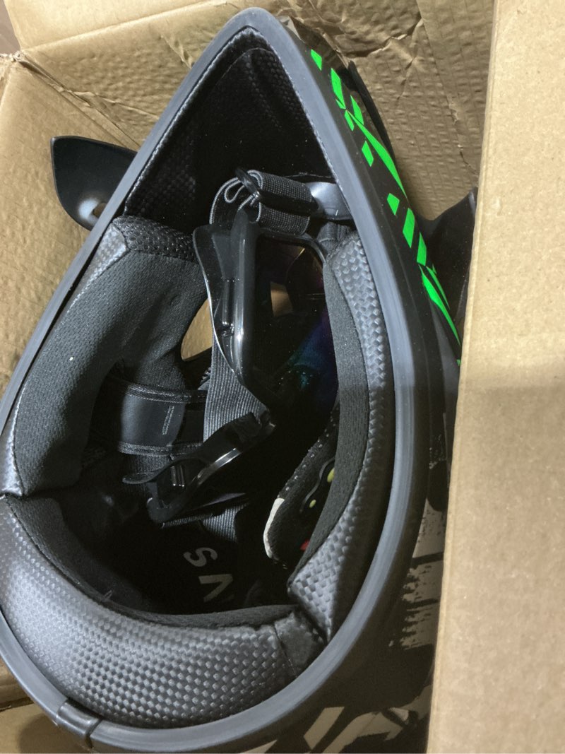 Condition photo showing Good Condition for SanQing Youth Dirt Bike Helmets DOT Approved Fashion Kids Motocross, ATV, Off-Road, Four Wheelers, Moutain Bike Motorcycle Helmets (Goggles Gloves Faceshield) Small Green