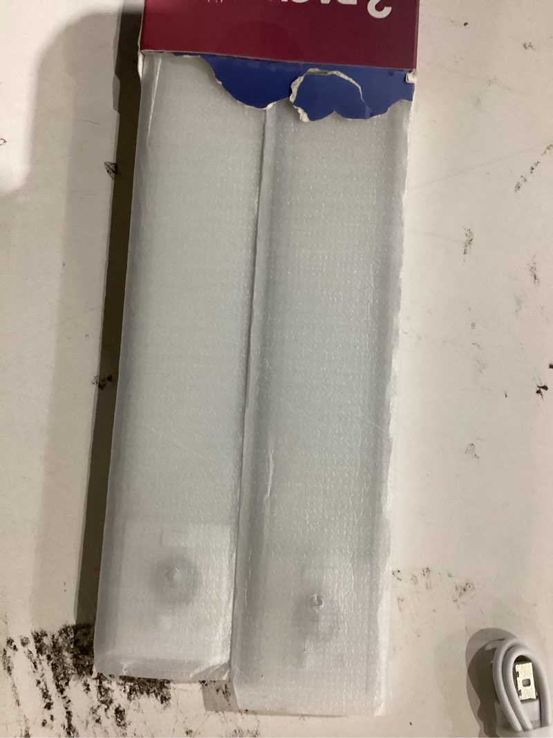 Condition photo showing New/Like New for 13inch Under Cabinet Lighting, 3200mAh Rechargeable Motion Sensor Light Indoor, LED Battery Operated Cabinet Lights, Dimmable Closet Light, Wireless Under Counter Lights for Kitchen (2pack) White Light 13 inch