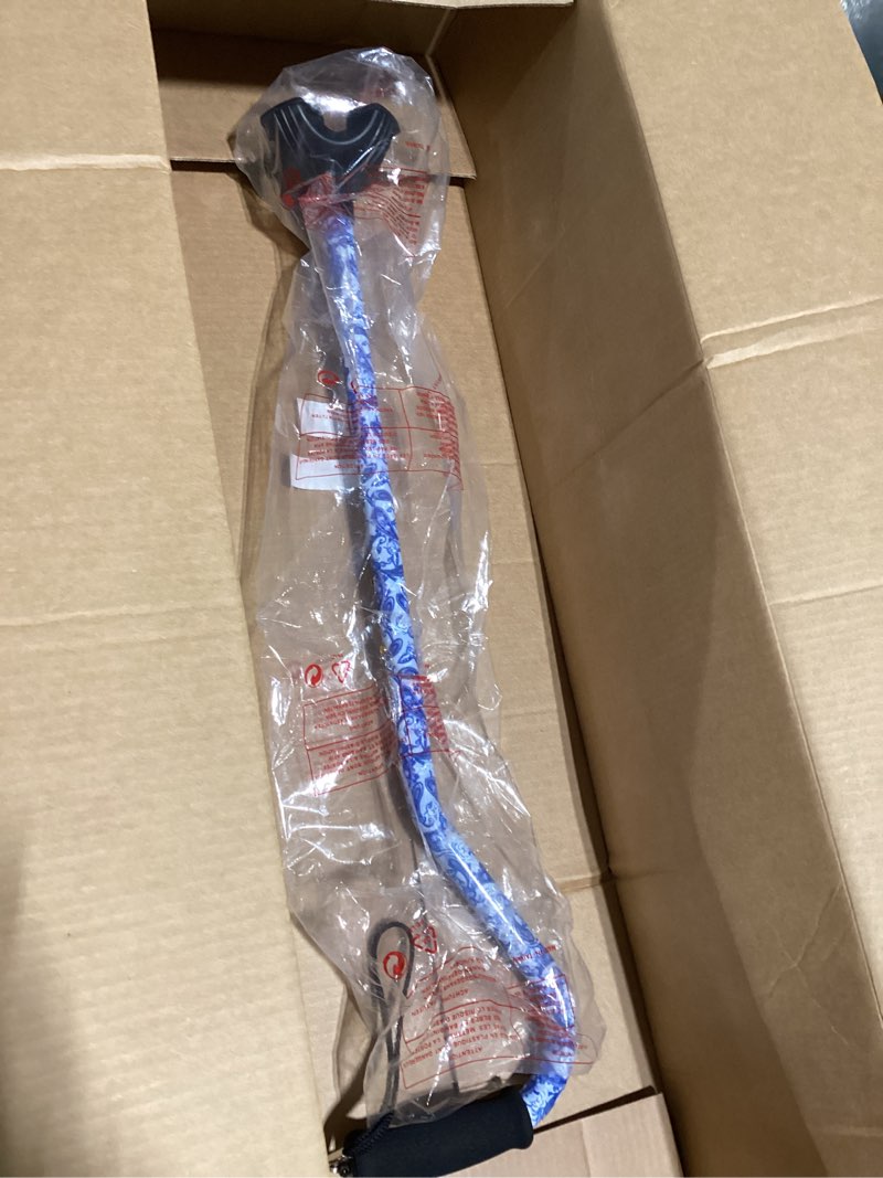 Condition photo showing Good Condition for nova joy designer offset quad cane for seniors - unisex adjustable lightweight walking aid with foam handle, wrist strap and anti-rattle lock - essential mobility support - porcelain blue porcelain