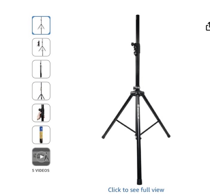 Stands Buy new: $69.95 FREE delivery Thursday, September 25. Details Delivering to Florence 41042 - Update location In Stock Quantity: Quantity:1   Add to Cart   Buy Now Ships from Audiosavings Sold by Audiosavings Returns 30-day refund/replacement Payment Secure transaction   Add a Protection Plan: 3-Year Protection Plan for $8.99 4-Year Protection Plan for $11.99 Complete Protect: One plan covers all eligible past and future purchases for $16.99/month Save with Used - Very Good $39.23 FREE delivery September 23 - 24 Ships from: Audiosavings Sold by: Audiosavings Add to List Other sellers on Amazon New & Used (2) from $39.23   & FREE Shipping                      5 VIDEOS  Rockville RVSS4A Hydraulic Air Lift Tripod Speaker Stand, 154 lbs Capacity, Auto Lowering, Adjustable 42-79&#34;, Heavy Duty Steel, Perfect for DJs and Live Events Click to see full view Rockville RVSS4A Hydraulic Air Lift Tripod Speaker Stand, 154 lbs Capacity, Auto Lowering, Adjustable 42-79", Heavy Duty Steel, Perfect for DJs and Live Events