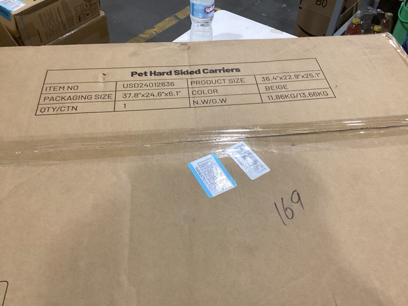 Condition photo showing As Is for pet hard sided carriers
