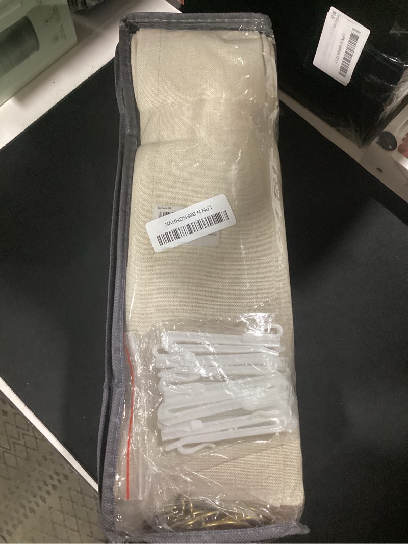 Condition photo showing New/Like New for extra wide semi sheer linen curtain 96 inches long 70 inch wide pinch pleated curtain drapes for patio sliding glass door beige oatmeal boho privacy curtain for living dining room 70x96 1 panel oatmeal 70"w x 96"l (pack of 1)