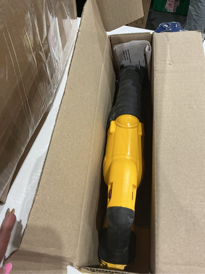Condition photo showing As Is for DEWALT 20V MAX Reciprocating Saw, 3,000 Strokes Per Minute, Variable Speed Trigger, Bare Tool Only (DCS380B)