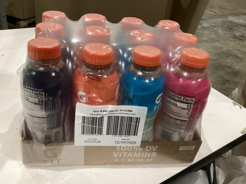 Condition photo showing New/Like New for Gatorade Fit Electrolyte Beverage  Healthy Real Hydration  New 2.0 4 Flavor Variety Pack  16.9.oz Bottles (12 Pack)