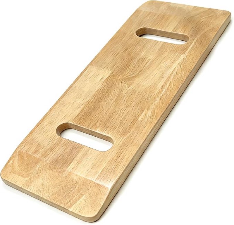 Blue Jay Wooden Transfer Board for Wheelchair Transfers - 24" Heavy Duty Slide Board with Handles - 8x24 Assist Device for Car, Bed - Smooth Tapered Ends