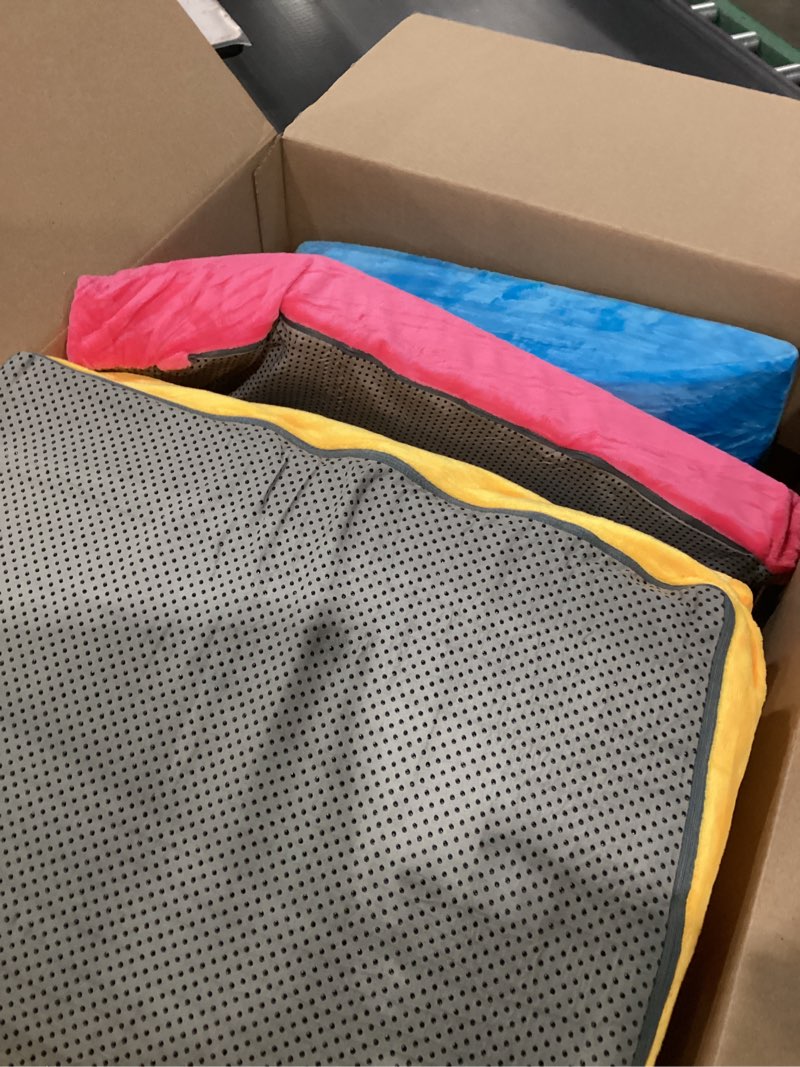 Condition photo showing As Is for Kayfia Toddler Climbing Toys Indoor, 7-Piece Baby Foam Climbing Blocks, Colorful Soft Play Set for Toddlers 1-3, Foam Play Gym Structures for Crawling and Sliding, Develops Motor Skills Purple