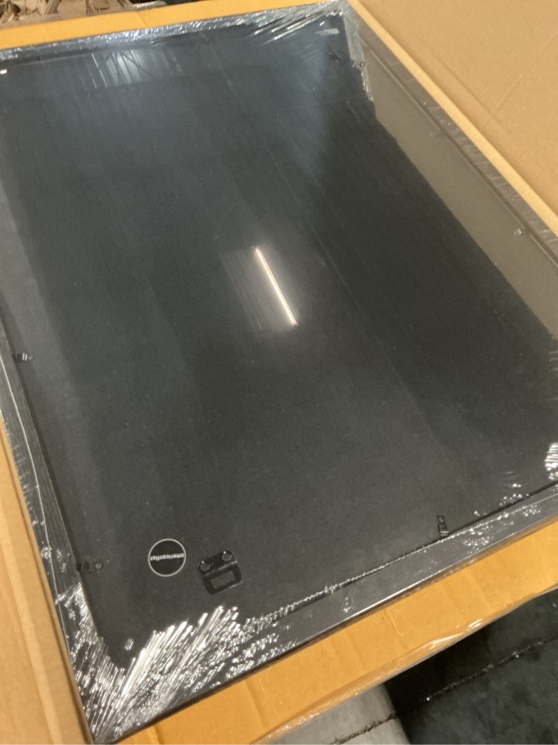 Condition photo showing New/Like New for americanflat 22x28 poster frame with polished plexiglass - use as 18x24 frame with mat or display 22x28 photo without mat - hudson collection - wide picture frames for wall display - black black 22x28