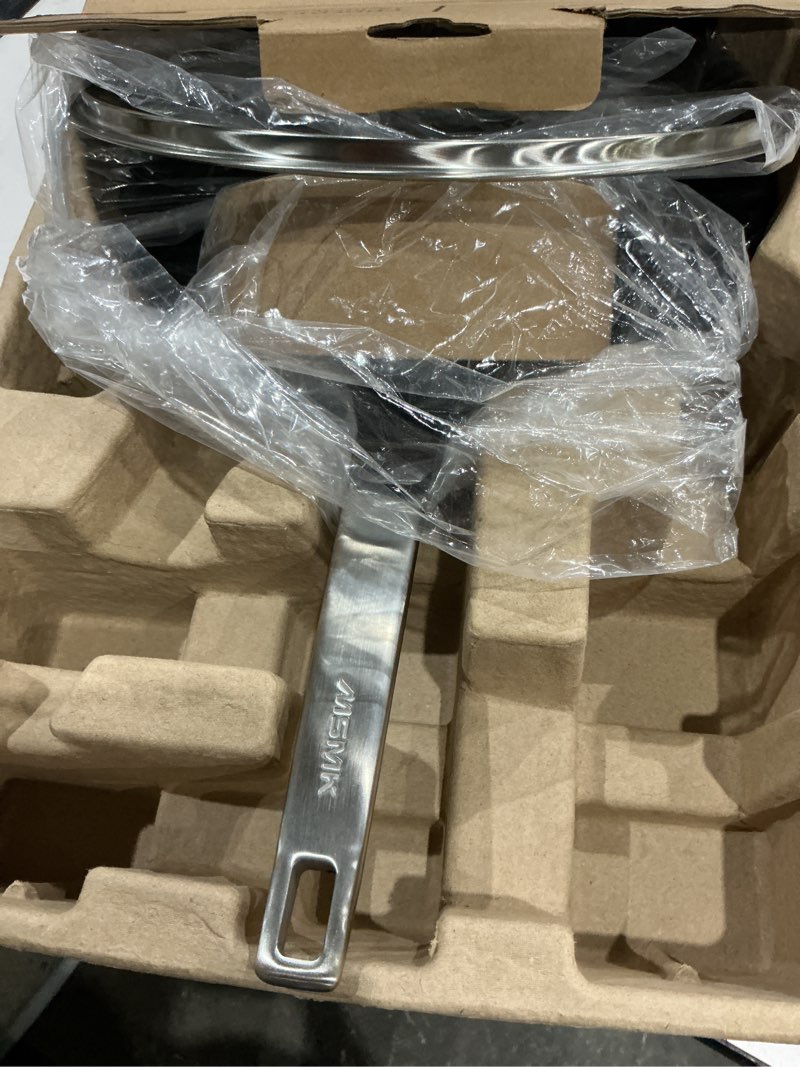 Condition photo showing Good Condition for msmk 12 inch nonstick frying pan with lid, titanium and ceramic nonstick skillet with lid, pfas & pfoa free, non-toxic, stay-cool handle, scratch-resistant, dishwasher safe, oven safe 12-inch with lid