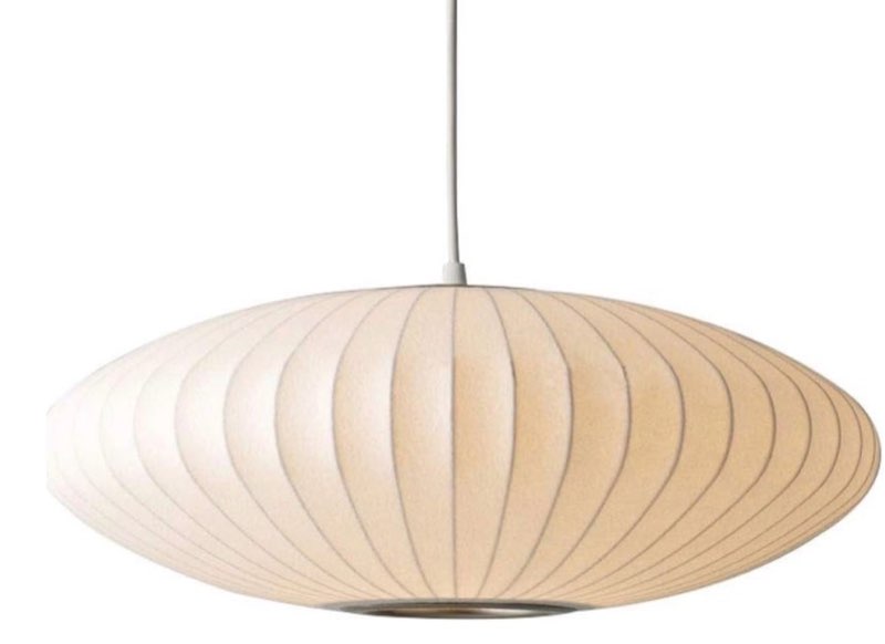 (Incomplete) Italian Simplicity Style Silkworm Cocoon Pendant Light Post-Modern Single Head Lantern Flat Shape Si