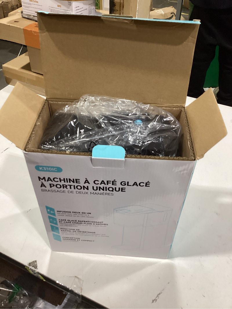 Condition photo showing New/Like New for Mini Hot and Iced Coffee Maker Single Serve, for K Cup and Ground, 6 to 14 Oz Brew Sizes, with Recipe Book, for Home, Travel, RV, Office and Dorm, Classic Black (2.0 Version)