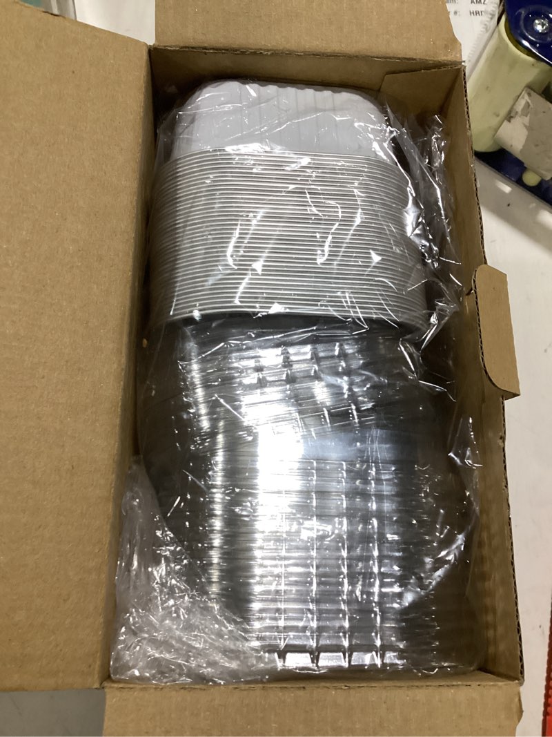 Condition photo showing Good Condition for lnyzqus 10oz disposable ramekins with lids 40 pack, aluminum foil jumbo cupcake pan, square 4”x4” mini cake pan browni baking cups muffin tin dessert cups for wedding party-white white 10 oz