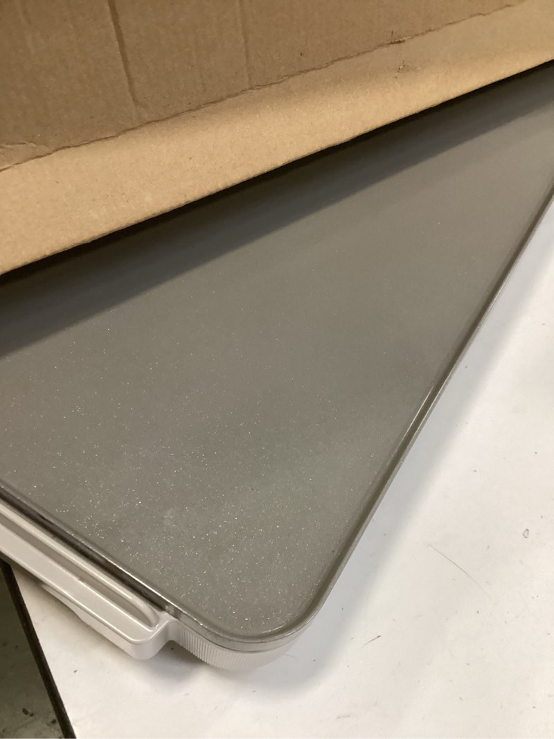 Condition photo showing As Is for bella 12" x 22" Electric Griddle with EverGood™ Ceramic Nonstick Coating, Removable Temperature Probe, Dishwasher-Safe Drip Tray & Cool Touch Handles, Cook up to 15 Eggs, 1500 Watt, Oatmilk 12" x 22" Oatmilk