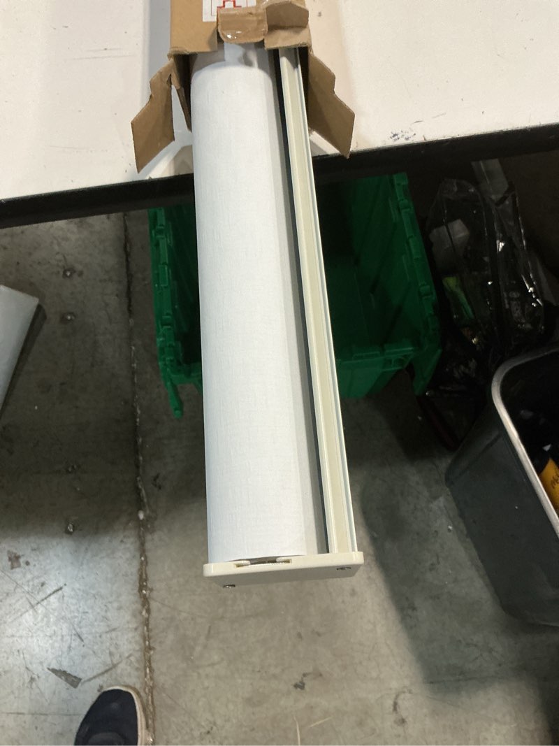 Condition photo showing Good Condition for Joydeco Cordless Blackout Roller Shades, Premium Woven Fabric Blinds for Indoor Windows, Thermal Insulated UV Protection Roller Window Shades for Home and Office (Lvory, 51” W x 72” H) Lvory 51"W x 72"H