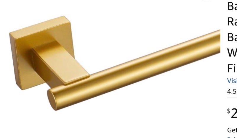 Bars Amazon Prime Logo Enjoy fast, free delivery, exclusive deals, and award-winning movies & TV shows. Join Prime $25.60 Get Fast, Free Shipping with Amazon Prime FREE delivery Tuesday, November 11 on orders shipped by Amazon over $35 Or Prime members get FREE delivery Saturday, November 8. Order within 9 hrs 8 mins. Join Prime Delivering to Florence 41042 - Update location Only 11 left in stock - order soon. Quantity: Quantity:1   Add to Cart   Buy Now Ships from Amazon Sold by Miyili Returns FREE refund/replacement until Jan 31, 2026 Payment Secure transaction  Add a gift receipt for easy returns Add to List  Miyili Bathroom Towel Bar 24-Inch Towel Rack Stainless Steel Bath Towel Hanger Wall Mount Gold Finish, A02G60A Touch the image to zoom in                     3+ Miyili Bathroom Towel Bar 24-Inch Towel Rack Stainless Steel Bath Towel Hanger Wall Mount Gold Finish, A02G60A