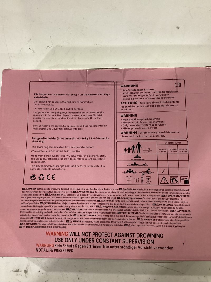 Condition photo showing As Is for baby pool float with canapy  girl