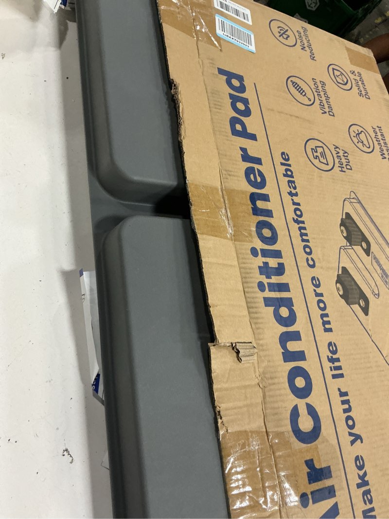Condition photo showing Good Condition for mini split pad for condenser: ground base with anti vibration paver pads for havc accessories-rubber isolation mat for air conditioner outdoor units minisplit heat pump systems 34.6"x18.1"x2"